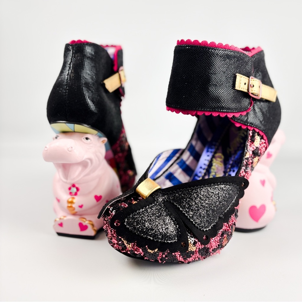 Irregular Choice So Hippo Heels – Size 38 / UK 5 – Pink Hippo Character Heel - Picture 7 of 9